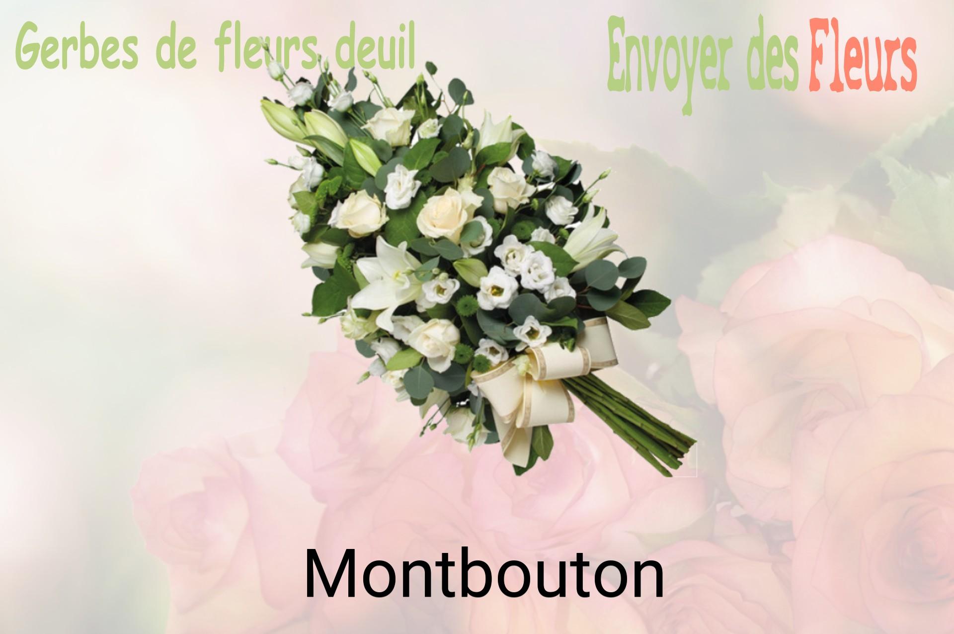 Gerbe de fleurs de deuil livrée à Montbouton